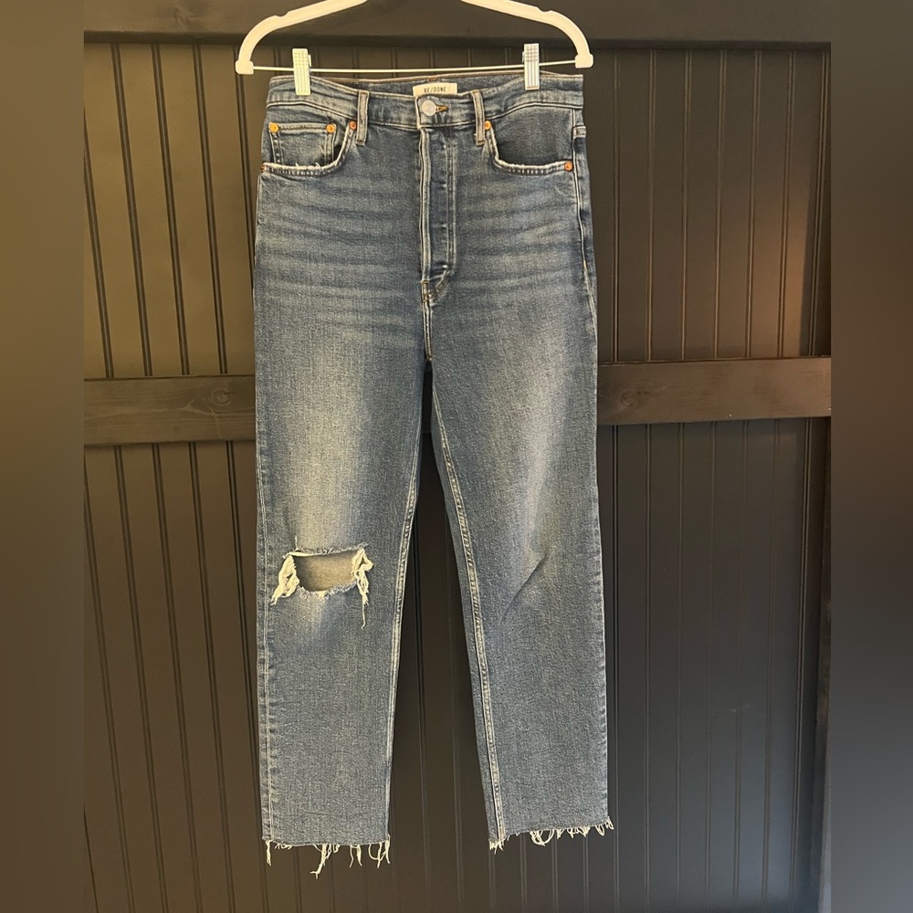 RE/DONE 70s Stovepipe High Rise Denim, size 29
